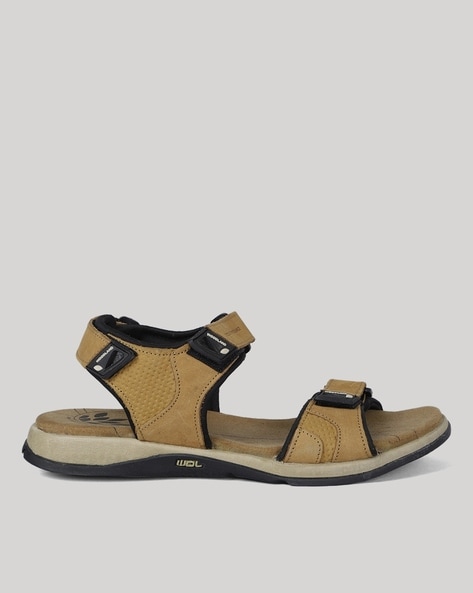 Comfortable Synthetic Leather Sandals For Men-Tan - KDB Deals