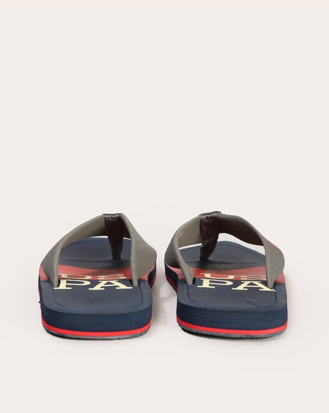 Buy Grey Flip Flop Slippers for Men by U.S. Polo Assn. Online