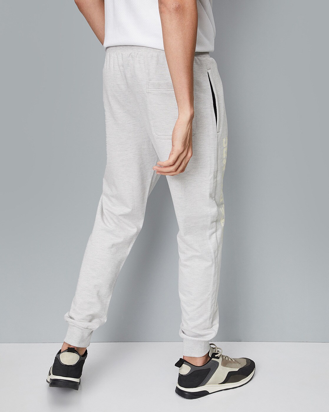 Casual Beige Cream Solid Jogger - Goblet