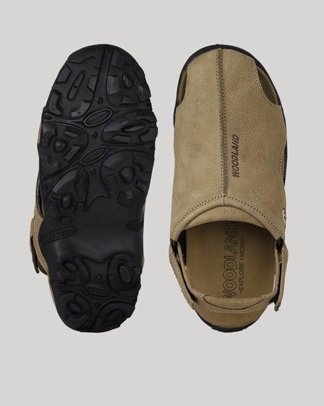 WOODLAND OLIVE GREEN FLOATER SANDALS  Nice Footwear