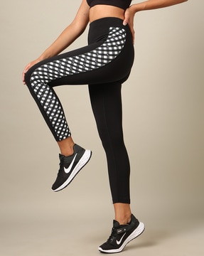 Nike One Womens High-Waisted Leopard Print Tights Print M