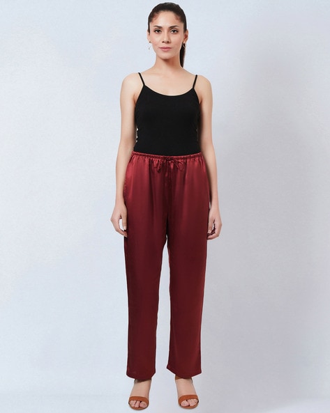 Buy Meadow Red Silk Cotton Organza Juliet Rosa Print Pant Online  Aza  Fashions