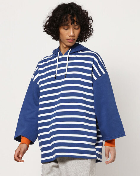 Buy Men's Blue Oversized Sweatshirt Online at Bewakoof