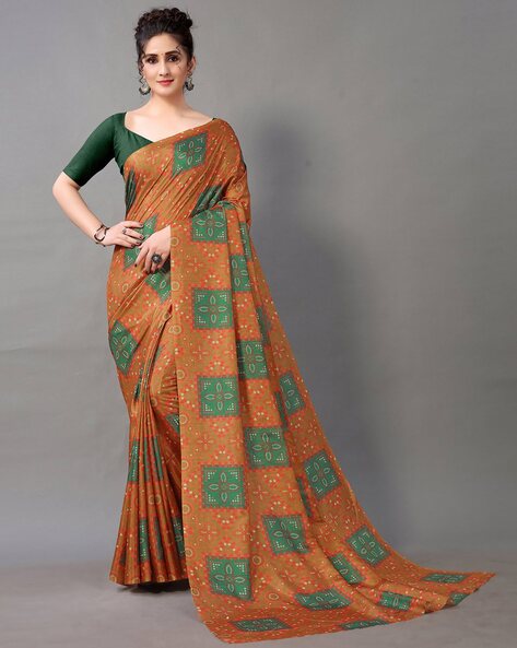 Buy Rust Sarees for Women by Hritika Online