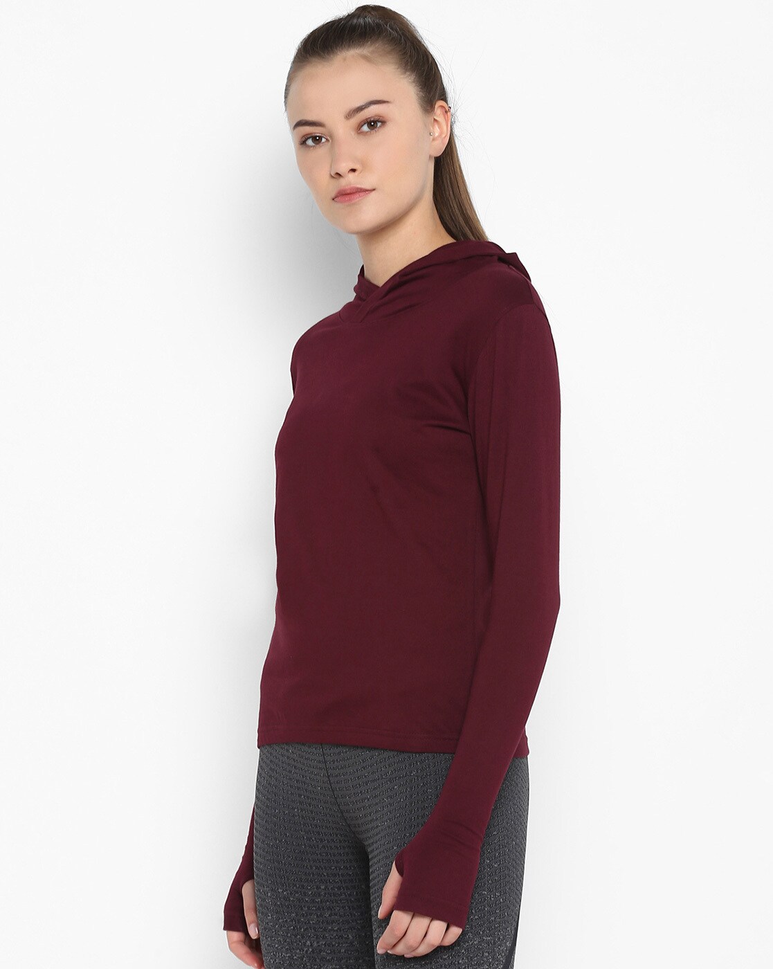 Buy Maroon Sweatshirt Hoodies for Women by Ap pulse Online Ajio