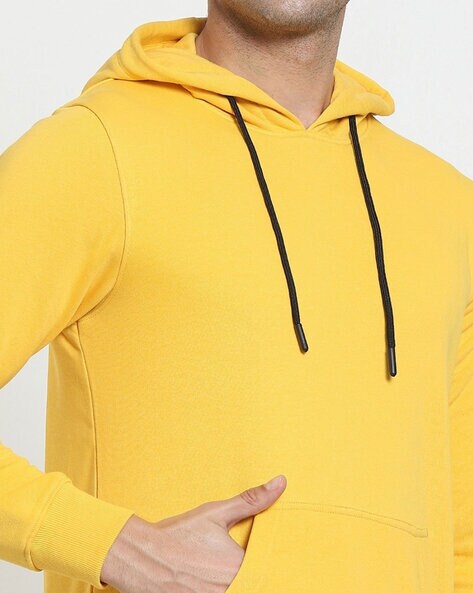 Buy Men's Yellow Hoodie Online at Bewakoof