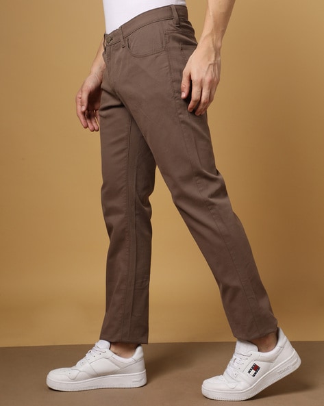 Slim Straight Dark Brown Hyper Stretch Jeans | Express