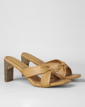 Tan slip on heels discount