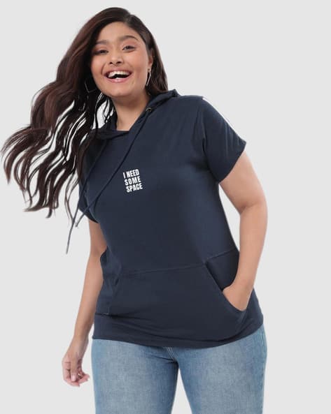 Women's I Need Some Space Teddy Graphic Printed Plus Size Hoodie T-shirt