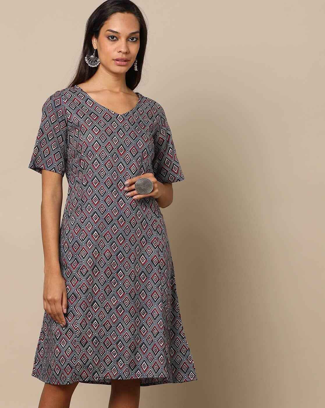 Mango Women Olive Green Printed A Line Dress 7908925.htm - Buy Mango Women  Olive Green Printed A Line Dress 7908925.htm online in India