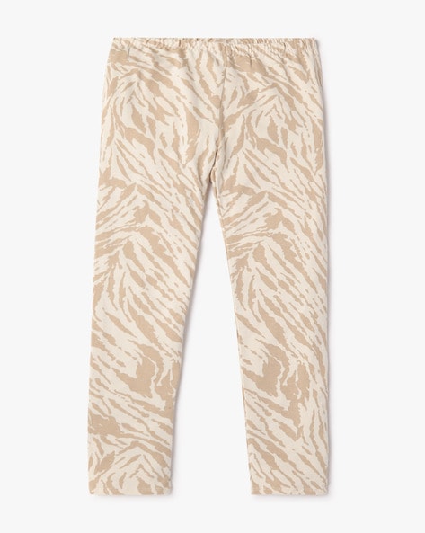 Animal Print Leggings with Elasticated Waist