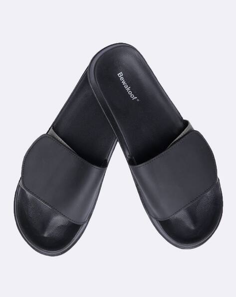 Bewakoof Mens Sliders Buy Black Flip Flop Slippers For Men By BEWAKOOF  Online