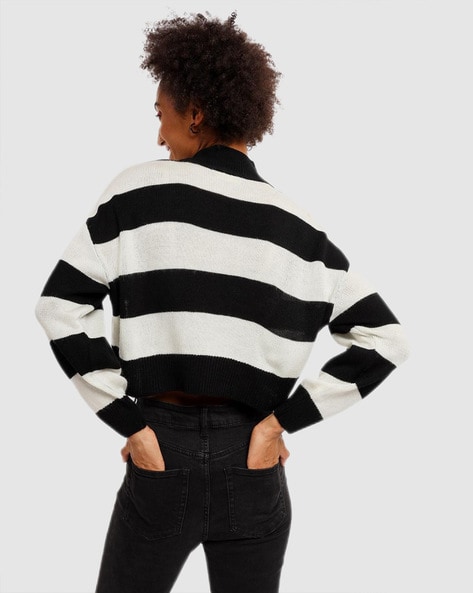 Buy White & Black Sweaters & Cardigans for Women by AJIO Online