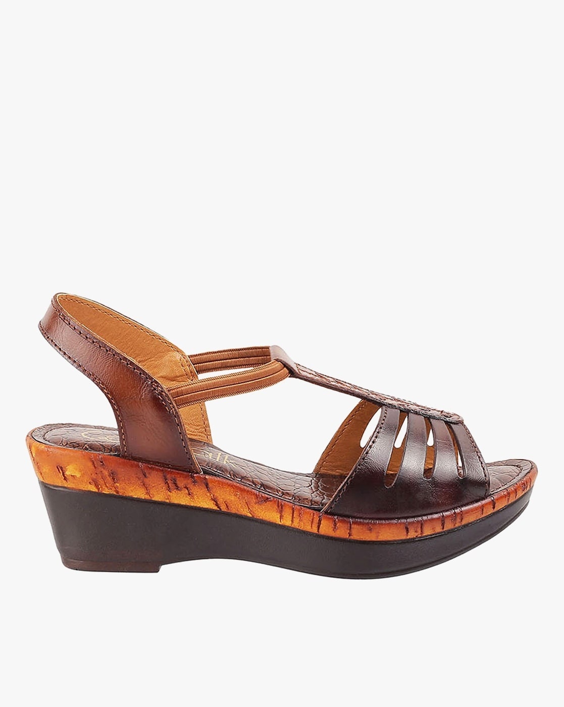 TUOBARR Wedge Platform Sandals, Women's Closed Toe Buckle Strap Wedge  Sandals Brown - Walmart.com