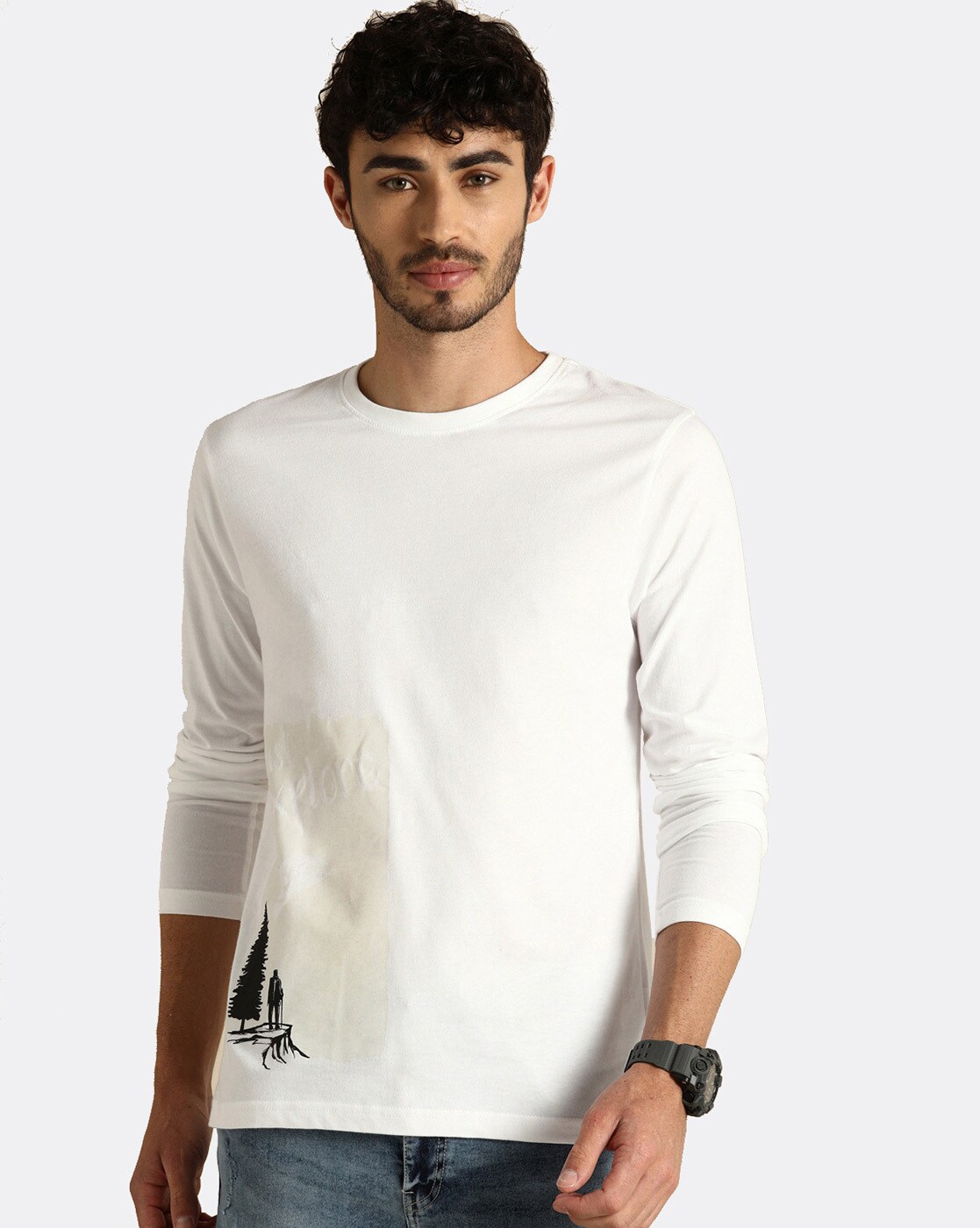 Buy Men's White T-shirt Online at Bewakoof