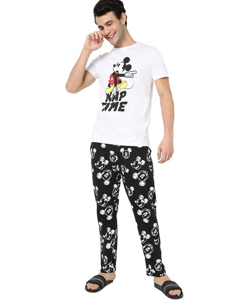 Buy White Black Night LoungeWearSets for Men by BEWAKOOF Online