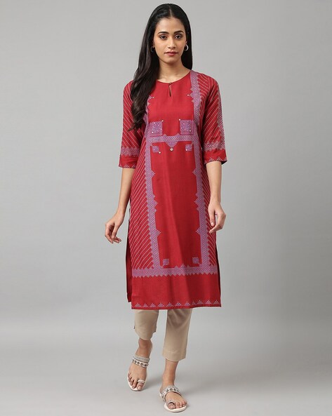 W for clearance woman straight kurta