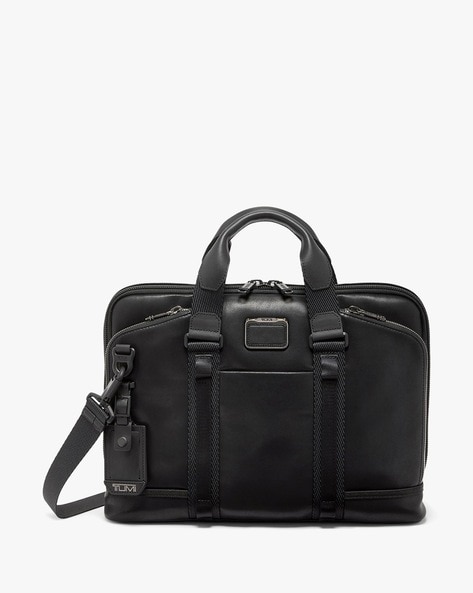 Buy TUMI Alpha Bravo Academy Briefcase Black Color Men AJIO LUXE