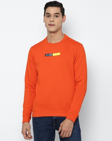 Allen solly orange sweatshirt sale