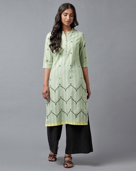 Buy online Women's Straight Kurta from Kurta Kurtis for Women by W for  ₹1230 at 38% off | 2024 Limeroad.com