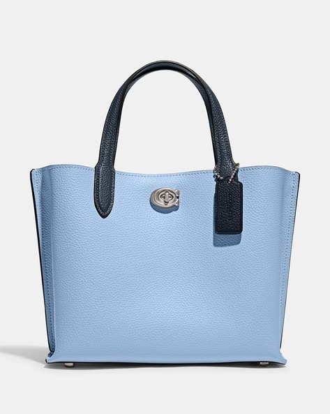 Coach shop blue tote