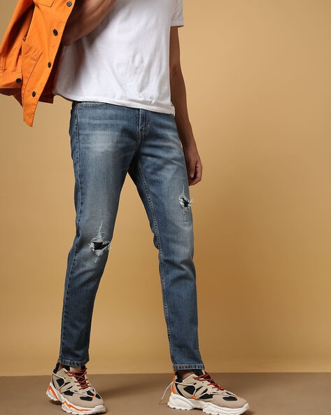Buy online Blue Heavy Washed Distressed Jean from Clothing for Men by Tapa  for ₹1499 at 50% off | 2024 Limeroad.com