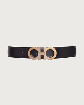 Buy Ferragamo Reversible Gancini Belt | Blue Color Men | AJIO LUXE