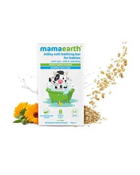 mamaearth Pack of 2 Milky Soft Bathing Bar with Oats Milk & Calendula-picture-27