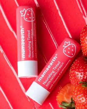 mamaearth Nourishing Tinted 100 Natural Lip Balm - Strawberry-picture-23