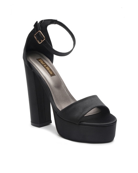 Shu Shop Double T-Strap Ankle Heel Sandals W/ Golden Spike Studs (Multiple  Colors) | Freckled Poppy Boutique