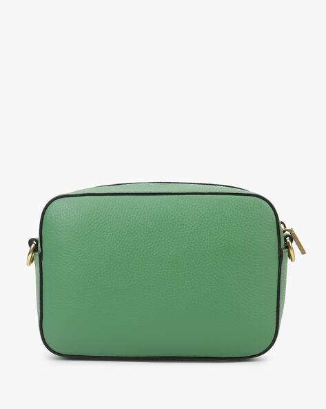 Bandolera COCCINELLE Beat Soft Camera Bag En Cuero - Color Greenery (Verde Claro), 21x14x7 Cm