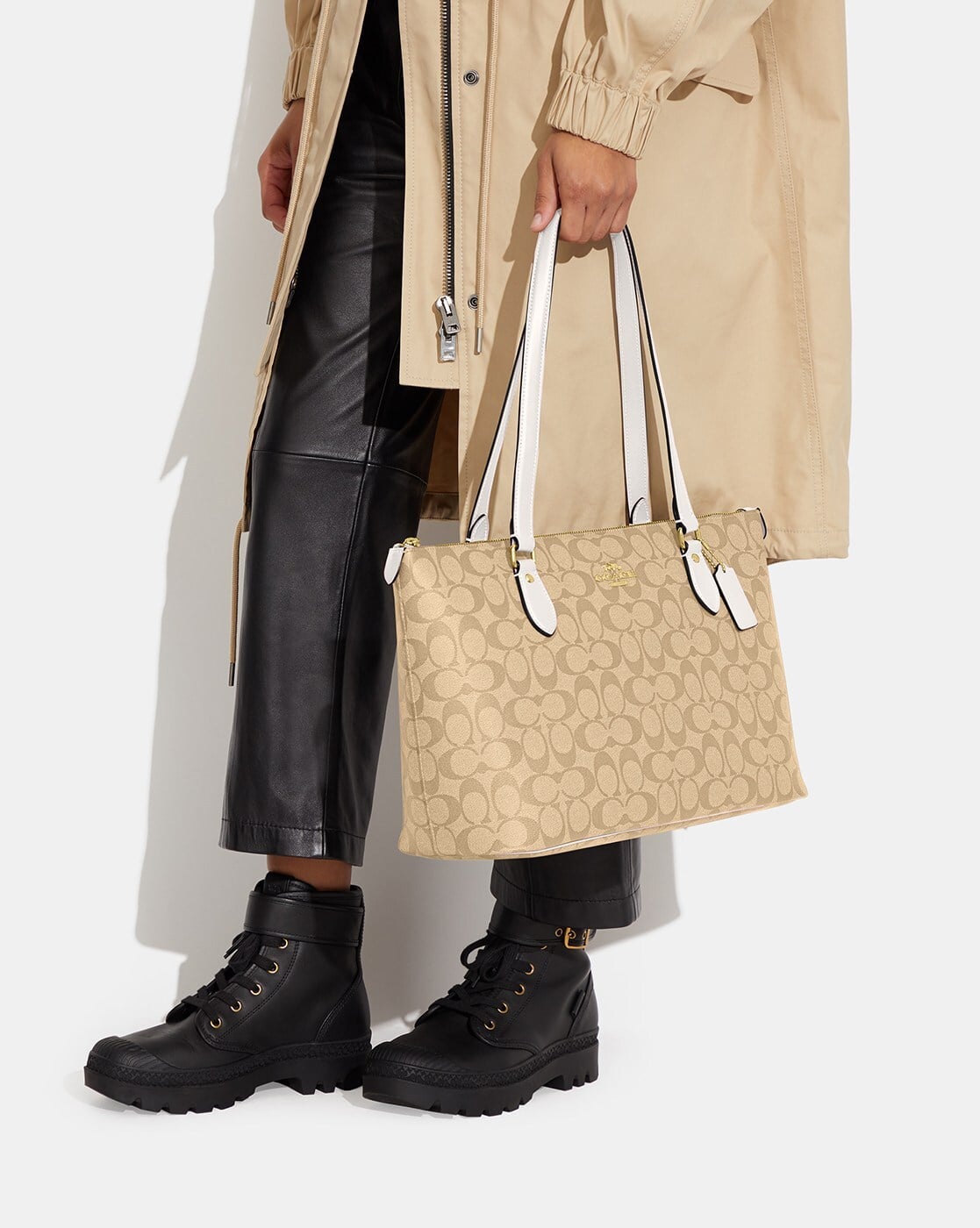Buy Coach Gallery Medium Tote Bag In Signature Canvas | Beige