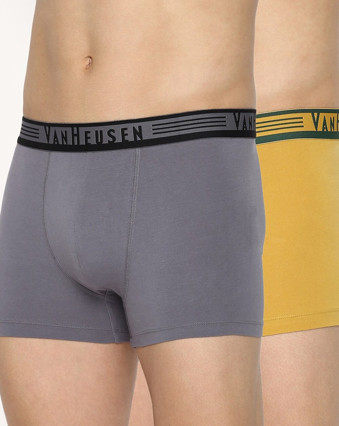 Buy Grey & Yellow Trunks for Men by VAN HEUSEN Online