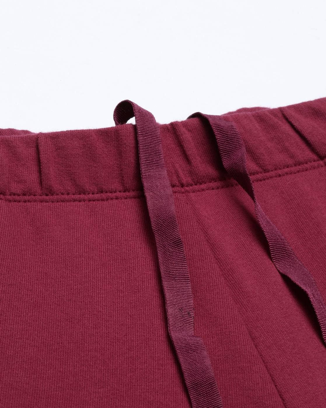 Buy Burgundy Track Pants for Women by Enamor Online