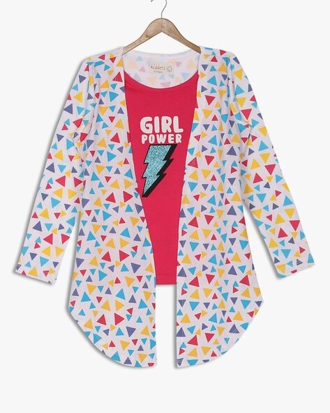 Buy A.G FASHION Girls White Embellished Lycra Blend T-shirt, Jacket and  Jeans 2-3 Years Online at Best Prices in India - JioMart.