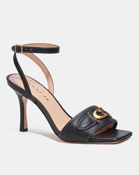 Coach high 2025 heel sandals