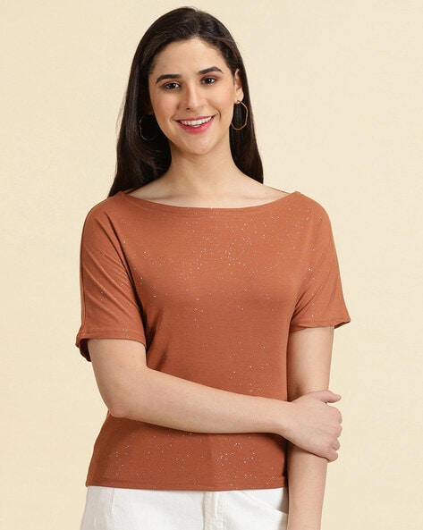 Buy Rust Tops for Women by SHOWOFF Online