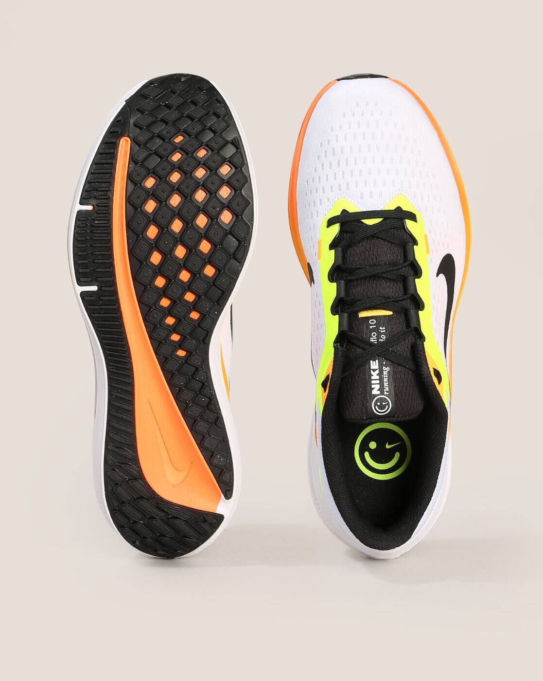 Buy NIKE Air Winflo 10 Lace-Up Running Shoes | White Color Men