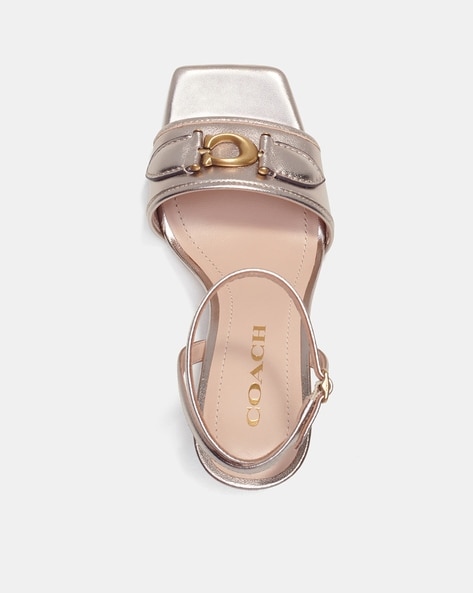 Buy Coach White Essie Sandals in Leather for Women in Saudi | Ounass