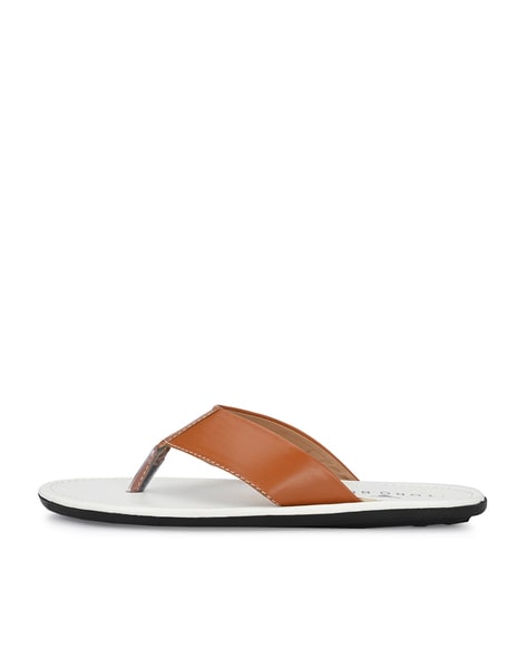 Flip Flops with Patent leather upper