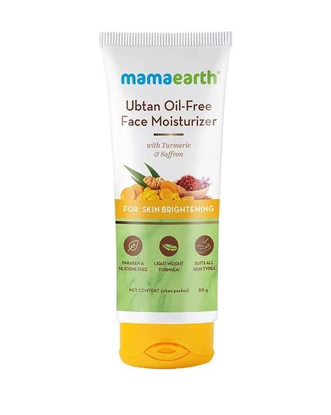 MAMAEARTH Ubtan Oil-Free Face Moisturizer With Turmeric & Saffron For Skin Brightening