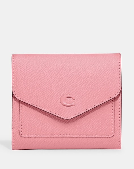 COACH Hampton small tote purse top zip pink white blue striped leather &  canvas | eBay