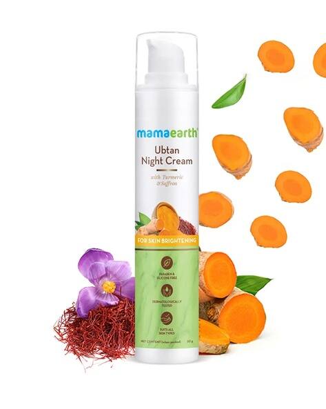 MAMAEARTH Ubtan Night Cream with Turmeric & Saffron For Skin Brightening