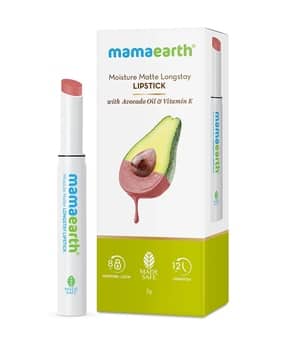 mamaearth Moisture Matte Longstay Lipstick with Avocado Oil & Vitamin E - 04 Cinnamon Nude-picture-25