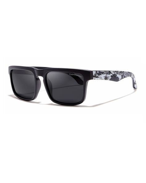 Buy Gold Berg Unisex Black Lens & White Square Sunglasses With UV Protected  Lens - Sunglasses for Unisex 19143770 | Myntra