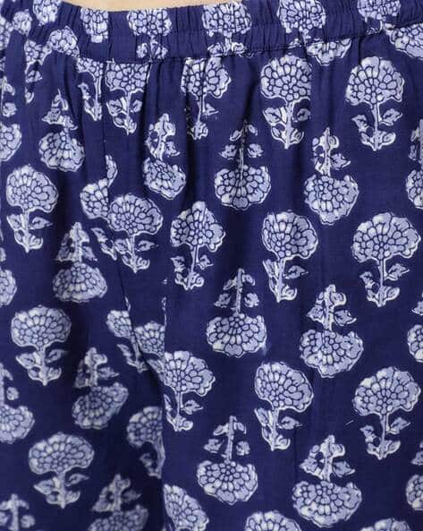 Floral Print Flared Kurta with Pants & Dupatta