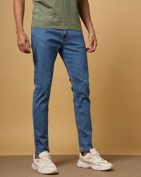 Buy Arrow Blue Jeans Company Men Indigo Jameson Slim Fit Mid Rise Jeans -  NNNOW.com