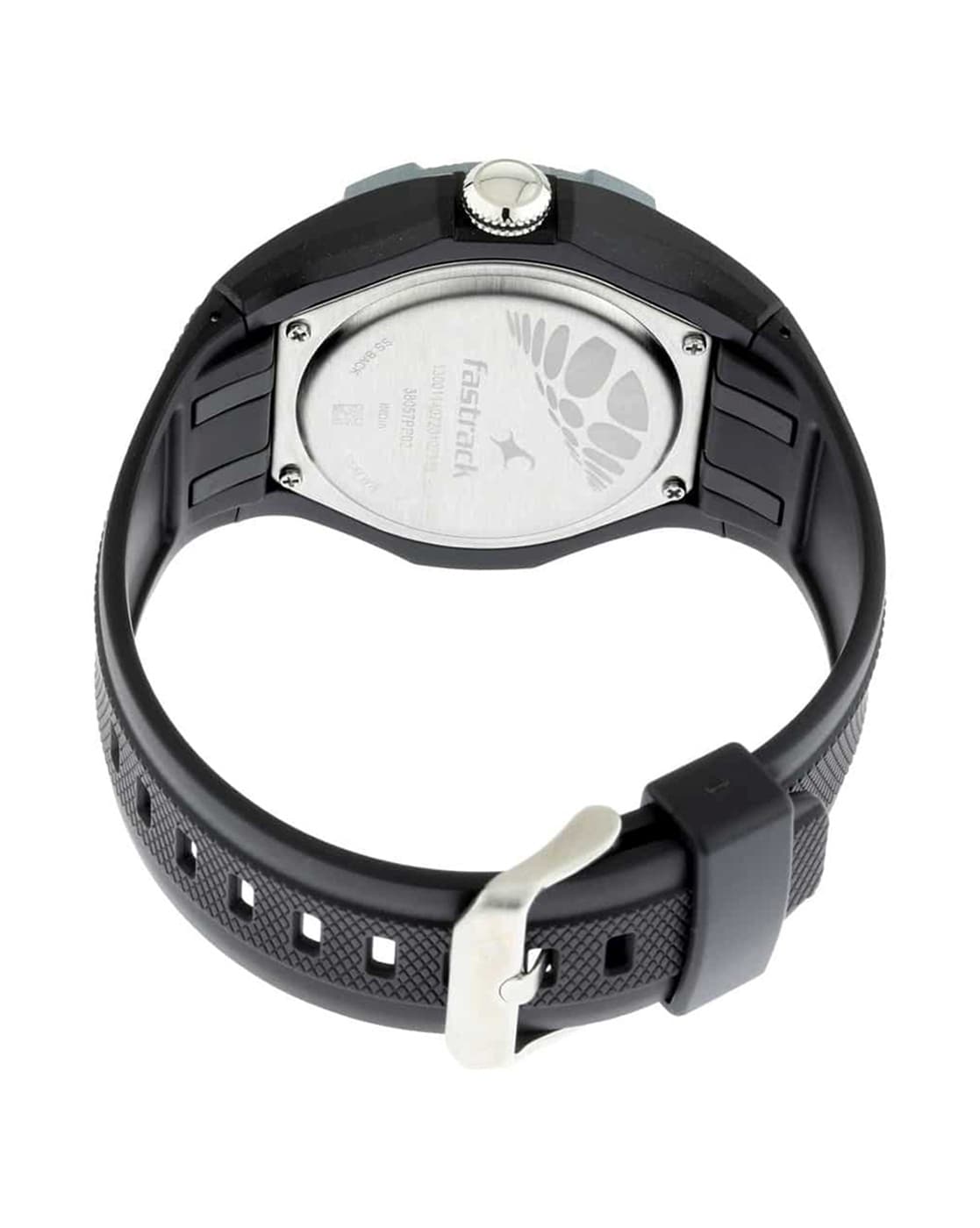 Fastrack black rubber watch best sale