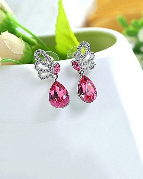 Pink and online yellow earrings