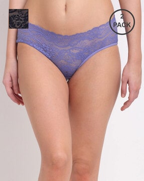 Buy Erotissch Women Blue Solid Thong Panty Briefs Online